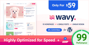 Wavy – Modern & Lightweight Blog for WordPress