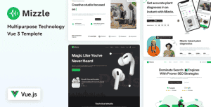 Mizzle – Vue & Bootstrap Technology and Corporate Template