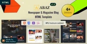 Abaz – Newspaper & Magazine Blog Bootstrap 5 Template