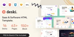 Deski – Saas & Software HTML + RTL Template