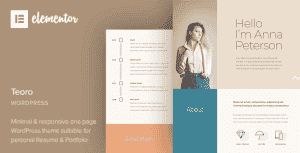 Teoro – One Page WordPress Theme