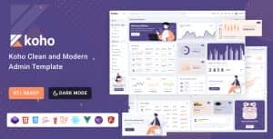 Koho – Bootstrap 5, React, Angular, Vue, Asp.Net & Laravel 10 Dashboard Template