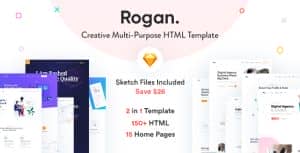 Rogan – Creative Multipurpose HTML + RTL template