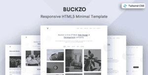 Buckzo – Minimal Tailwind CSS 3 Template