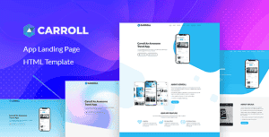 Carroll – App Landing Page HTML Template