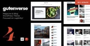GutenVerse – Magazine and Blog WordPress Theme