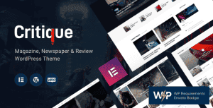 Critique – Newspaper & Review Magazine WordPress Theme