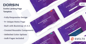 Dorsin – Svelte Landing Page Templae