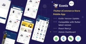 Econix – Flutter eCommerce Store Mobile App + React Node Admin Dashboard