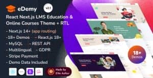 eDemy – React Next.js LMS Education & Online Courses Theme