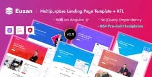 Euzan – Angular 17+ Multipurpose Landing Page Template