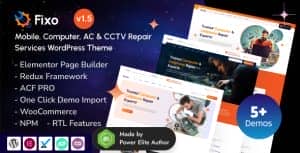 Fixo – Mobile & Computer Repair Services Elementor WordPress Theme