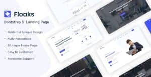 Floaks – Responsive Landing Page Template
