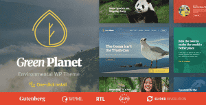 Ecology & Environment WordPress Theme – Green Planet