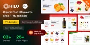 Hilo – Organic Food eCommerce Shop Bootstrap 5 Template
