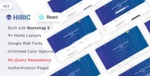 Hiric – React Landing Page Template