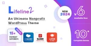 Lifeline 2 – Nonprofit WordPress Theme for Charity, Fundraising and NGO Organizations