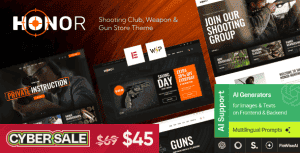 Honor | Shooting Club & Weapon and Gun Store Theme