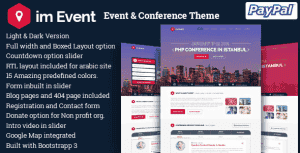 imEvent – Conference Meetup Christmas New Year Halloween Event WordPress Theme