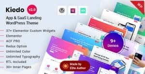 Kiedo – App & SaaS Software Landing Elementor WordPress Theme