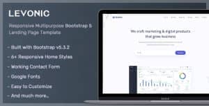 Levonic – Bootstrap 5 Landing Page Template