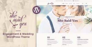 SheSaidYes – Engagement & Wedding WordPress Theme