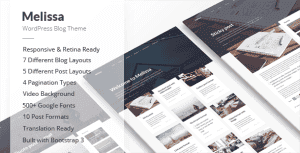 Melissa – Personal Blog/Magazine WordPress Theme