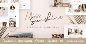 Miss Sunshine – Women Lifestyle Blog WordPress Theme