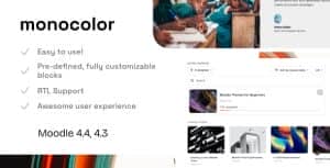 Monocolor – Premium Moodle Theme