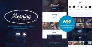 Morning Records – Music Sound Studio WordPress Theme