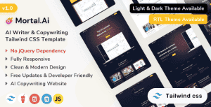 Mortal – AI Writer & Copywriting Tailwind CSS Template
