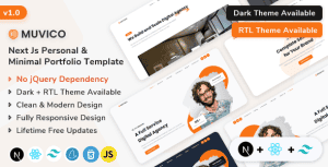Muvico – Next.js Personal & Minimal Portfolio Template