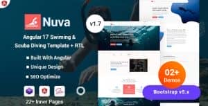 Nuva – Swimming School Angular 17+ Template