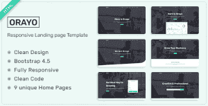 Orayo – Responsive Landing Page Template