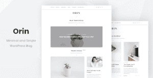 Orin – Minimal Blog For WordPress