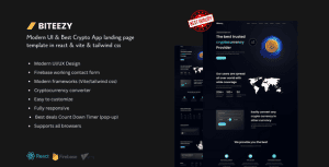 Biteezy – The best trading cryptocurrecy landing page