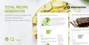 Total Recipe Generator – WordPress Recipe Maker with Schema and Nutrition Facts (Elementor addon)