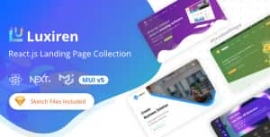 Luxiren – React Landing Page Collection