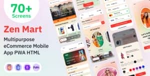 Multipurpose eCommerce Store Mobile App PWA HTML Template – Zen Mart