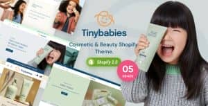 Tinybabies – Beauty Cosmetics & Skincare Shopify Theme
