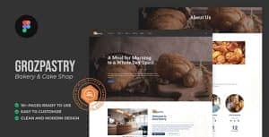 Groz Pastry – Bakery & Cake Figma Template