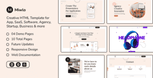 Miwlo – Landing Page HTML Template