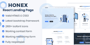 HONEX – React Apps Landing Page