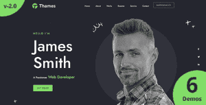 Thames – One Page Personal Portfolio Vue NuxtJS Template
