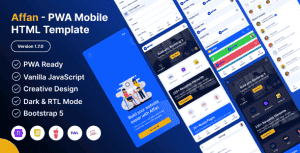 Affan – PWA Mobile HTML Template