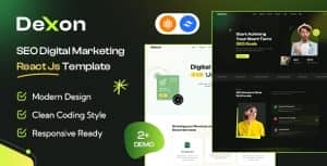 Dexon – SEO & Digital Marketing Agency ReactJs Template