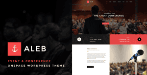 Event Landing Page WordPress Theme for Conference Marketing – Aleb