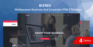 BIZNEX – Multipurpose Business And Corporate HTML5 Template