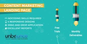 Content Marketing Unbounce Landing Page