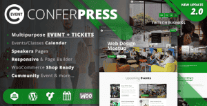 ConferPress – Multipurpose Event Tickets WordPress Theme